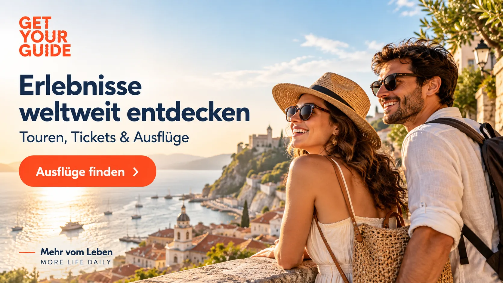Allgemeines GetYourGuide-Motiv für Touren, Tickets und Erlebnisse weltweit