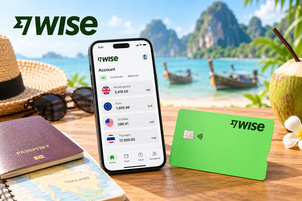 Wise App und Karte für Geldabheben und Bezahlen auf einer Thailand-Reise